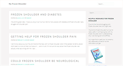 Desktop Screenshot of myfrozenshoulder.healthblogs.org