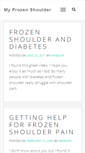 Mobile Screenshot of myfrozenshoulder.healthblogs.org